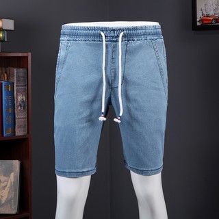 drawstring jean shorts mens