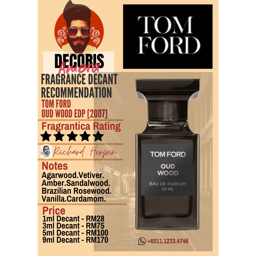 Tom Ford Oud Wood EDP - Decant Perfume | Shopee Malaysia