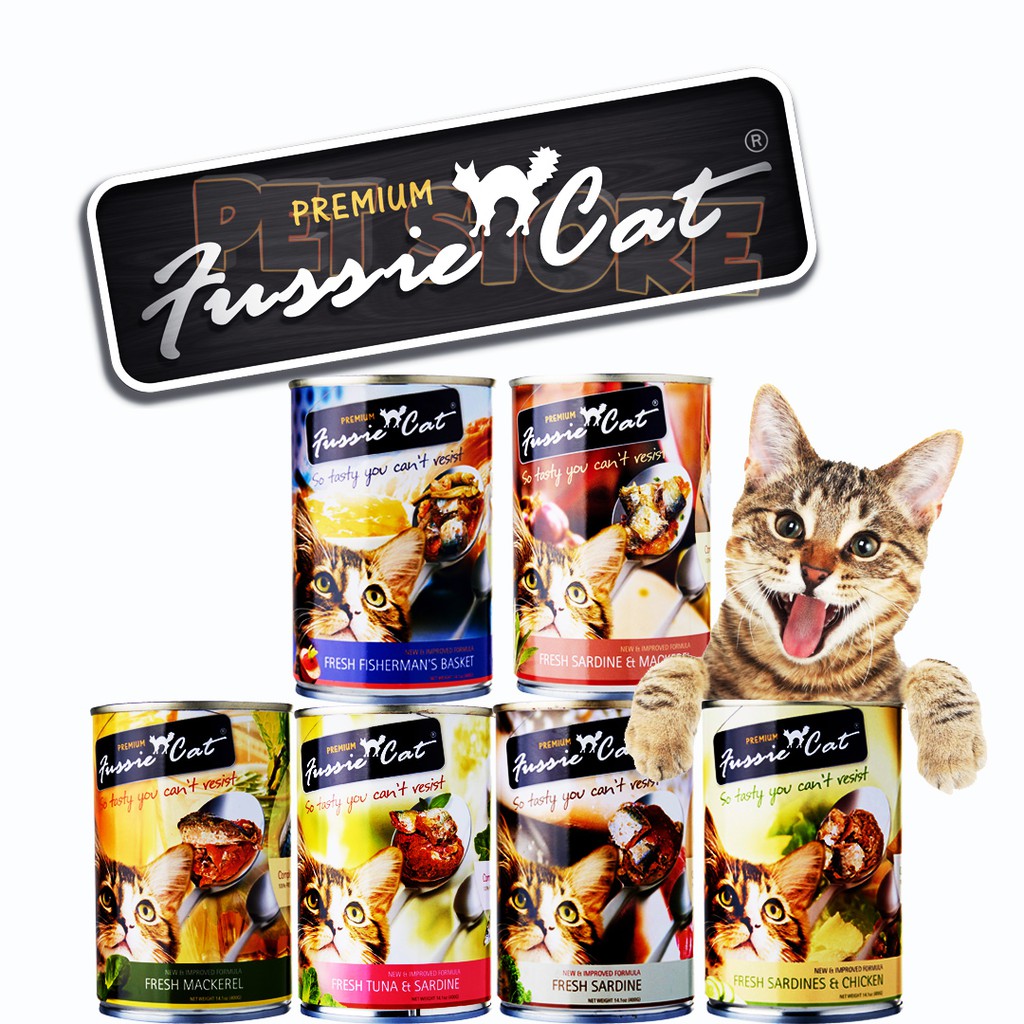 Fussie Cat Premium Sardine Canned Cat Wet Food 400g Perromart Singapore Perromart Sg