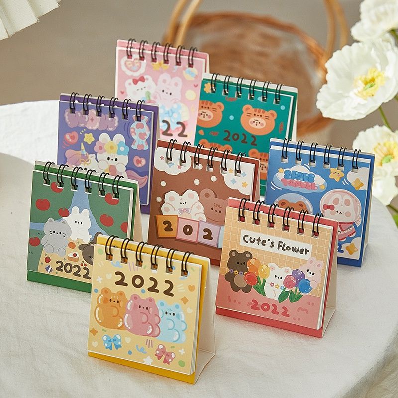 (Ready Stock) Small Mini 2022 Calendar Cute Cartoon Portable Minimalist ...