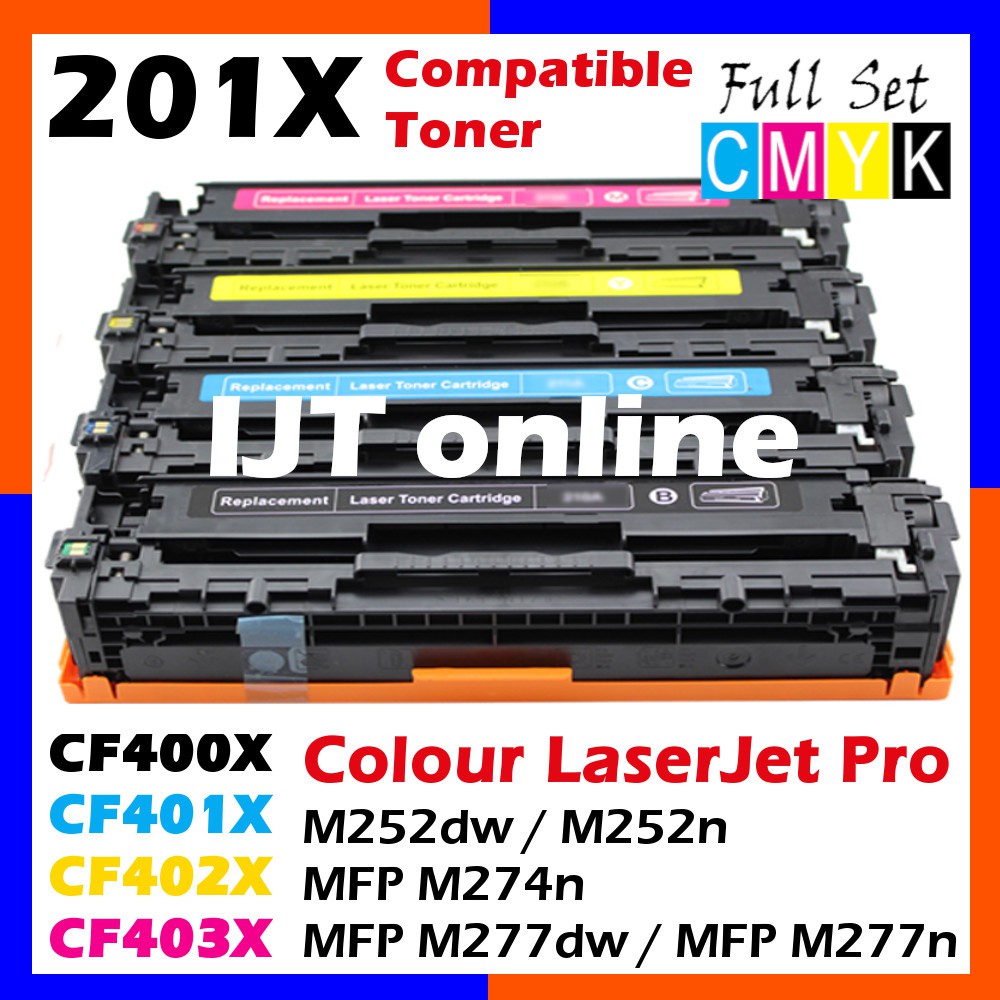 FULL SET CF400X (HIGH YIELD) Compatible Laser Toner For HB M252 M252dw M252n MFP 277dw MFP M277n MFP M274n