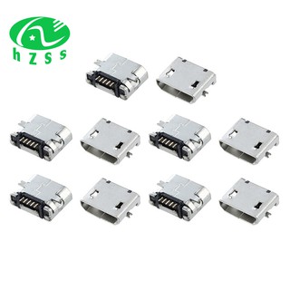 10 Pcs type B micro usb 5 pin female charger mount jack connector port socket F4
