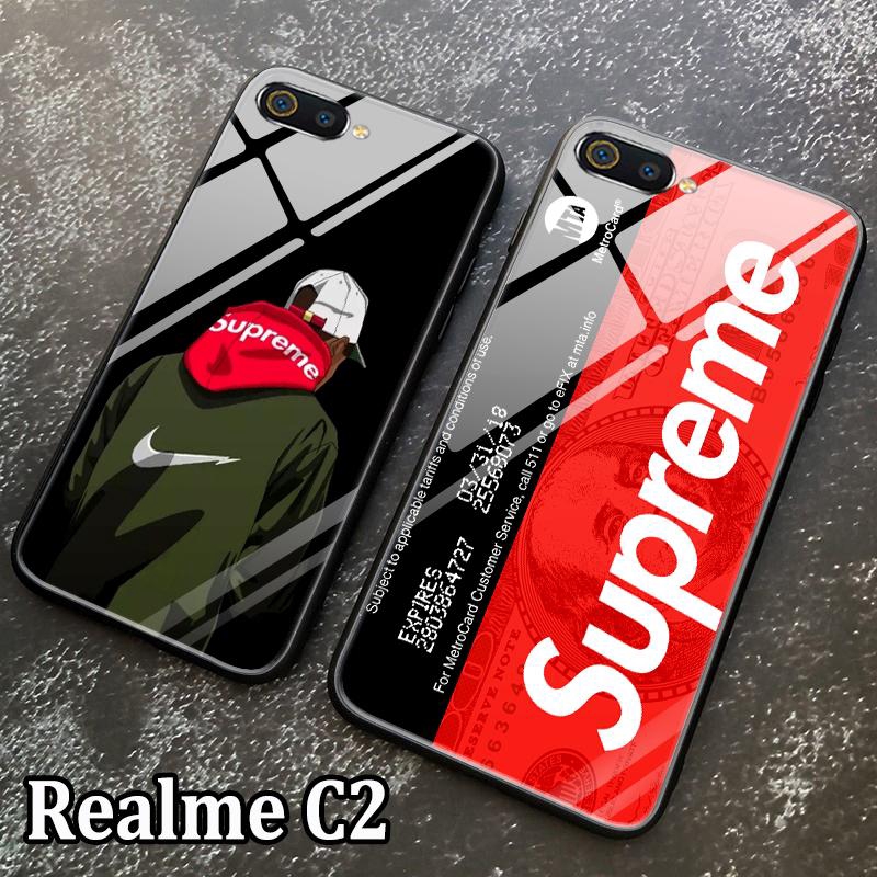 OPPO Realme C2 Tempered Glass Supreme Case Full Coverage Cartoon