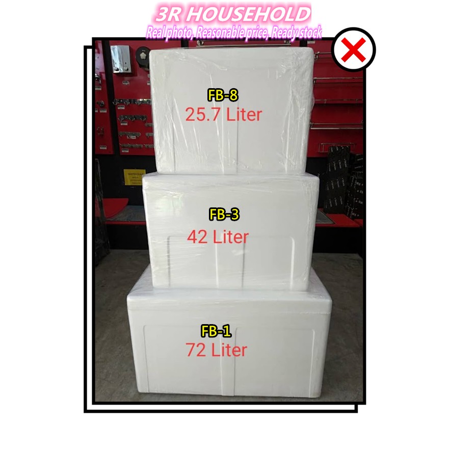 FB3 42Lt Styrofoam Ice Box / Cooler Box / Picnic box / Foam Box