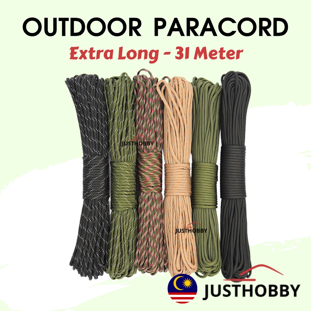 [MSIA STOCK] Outdoor Paracord Survival Umbrella Rope Camping Tool Tali Outdoor Tali Parachord Tali Khemah Tent Rope