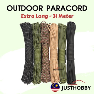 10 Stand 650lb Paracord 4.1mm Paracord Lanyard Rope Outdoor Rescue Tent Hiking Parachute Cord DIY Tools 31 Meters 100 FT 