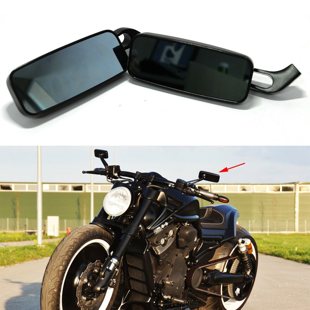 Black Motorcycle Mirrors Wing For Harley-Davidson Sportster 1200 XL1200N XL1200C 