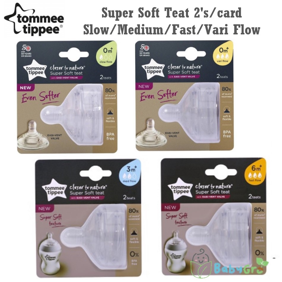 Tommee Tippee Close To Natural Super Soft Teat Slow / Vari / Medium