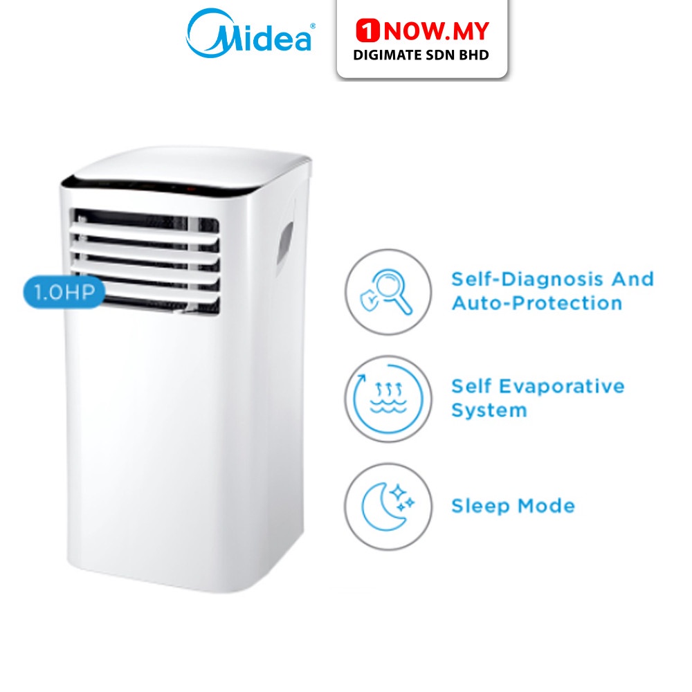 MIDEA 1HP Portable Air Conditioner MPH-09CRN1 | Shopee Malaysia