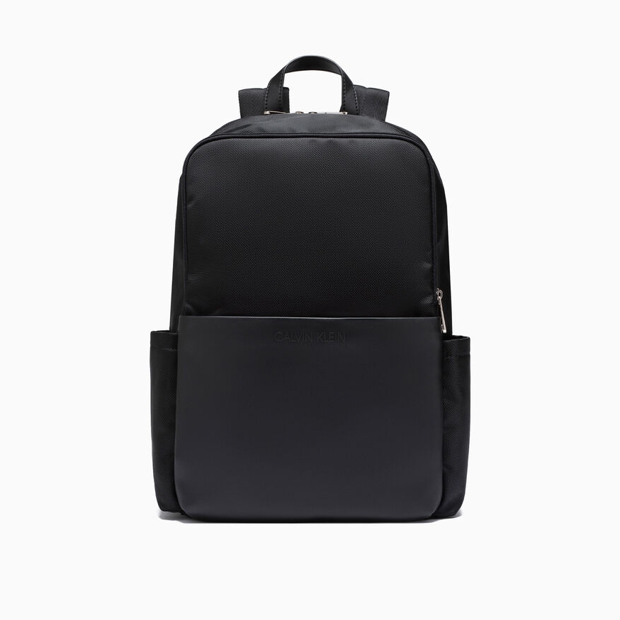 calvin klein black nylon backpack