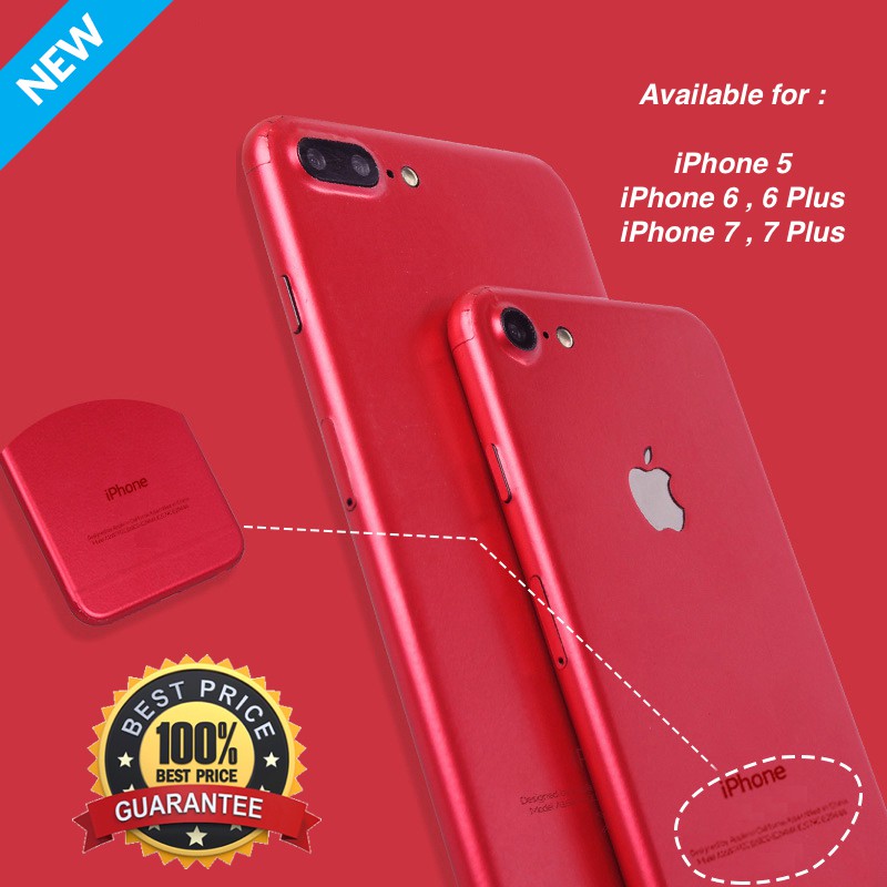 Free Anti Shock Case Full Protective Film Back Sticker Red Iphone 7 7 Plus Shopee Malaysia