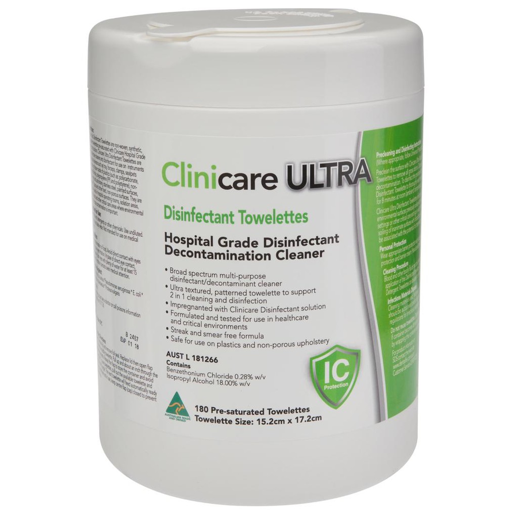 **KKM APPROVED** DISINFECTANT WIPES CLINICARE ULTRA HOSPITAL/MEDICAL