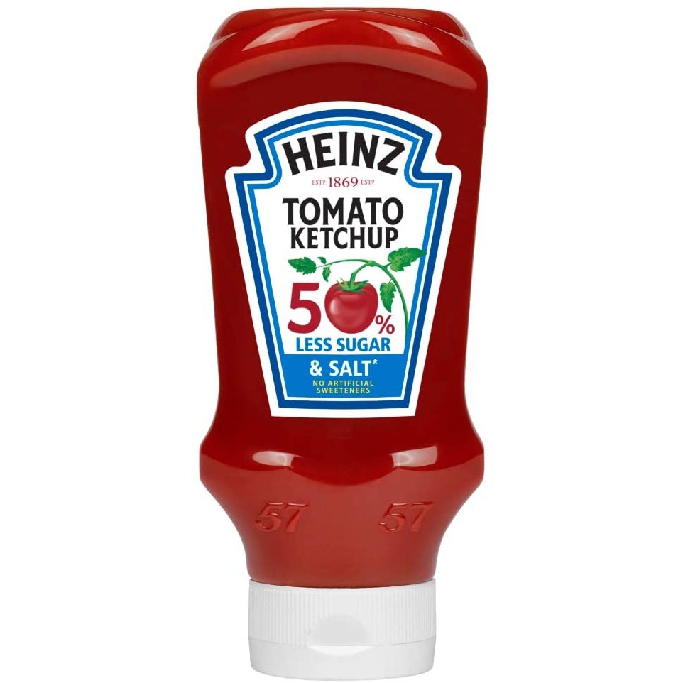 Heinz Sauce Less Sugar and Salt Tomato Ketchup (50% Less Sugar & Salt ...