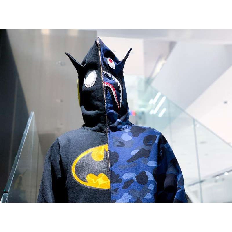 BAPE X DC Joint Stitching Camouflage Batman Zipper Sweater | Shopee Malaysia