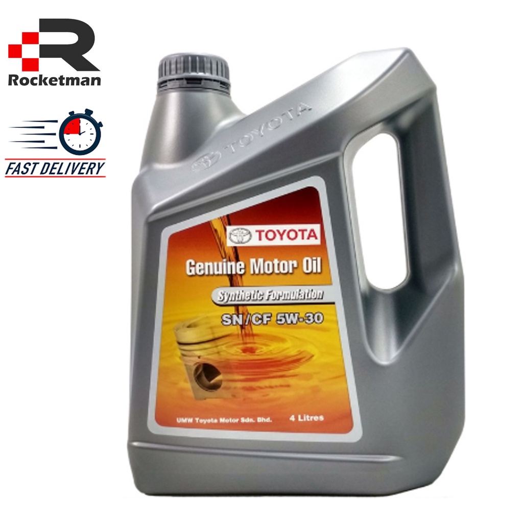 TOYOTA ENGINE OIL 5W30 SEMI SYNTHEHTIC GENUINE PARTS (4L) Shopee Malaysia