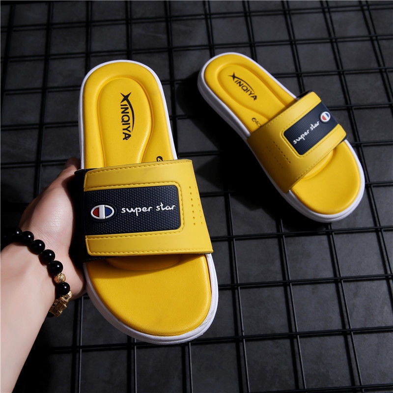 yellow champion slippers