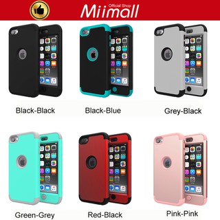 Black Full-body Heavy Duty Bumper Protective Case Cover Fit for Apple iPod touch 5 6th Generation,Sent Stylus and Screen Protector iPod touch 6 Case,iPod touch 5 Case,JMcase 3in1 Series 