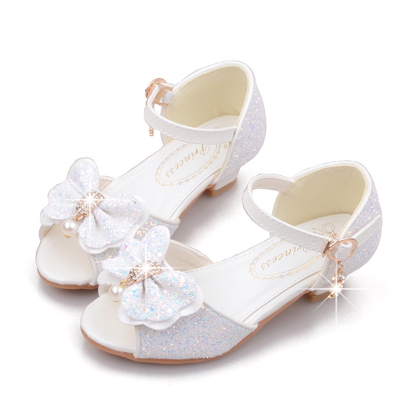 Girls Sandals Summer Girl High Heels Girls Children S Sandals Children Princess Shoes Kids Bow Shoes Shopee Malaysia