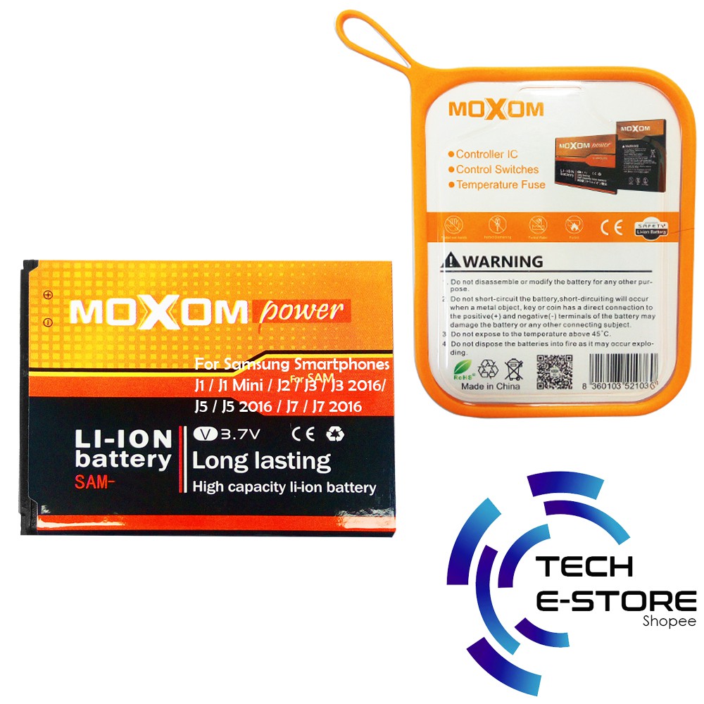 Moxom Internal Smartphone Battery 3 7v For Samsung J1 J1 Mini J2 J3 J5 J7 Shopee Malaysia