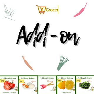 ADD ON FOR MORE THAN 15 ITEMS VEGETABLES FRUITS FISH *READ DESCRIPTION