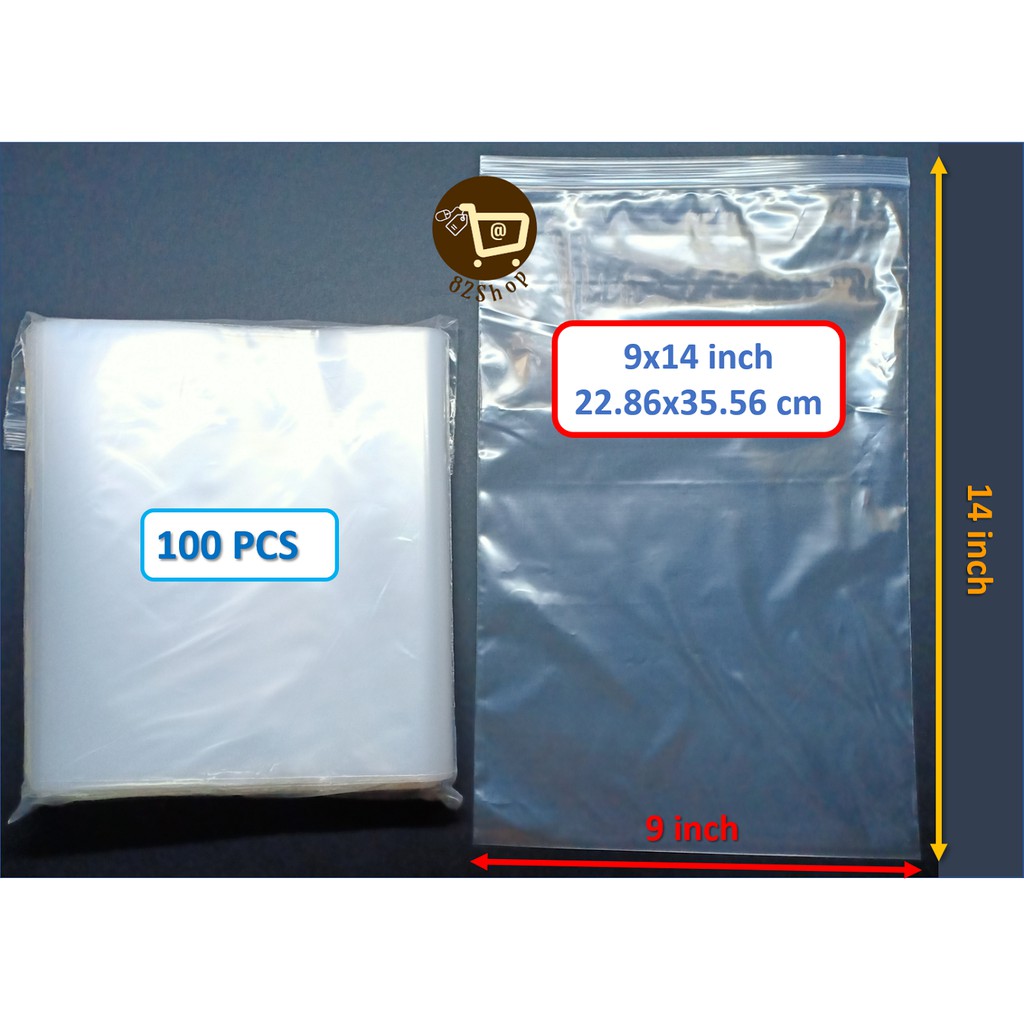 Clear Transparent Zip Lock Plastic Bag 9x14 Inch Can Fit Size Paper Zip Lock Zipper Zip Plastic Bag Shopee Malaysia