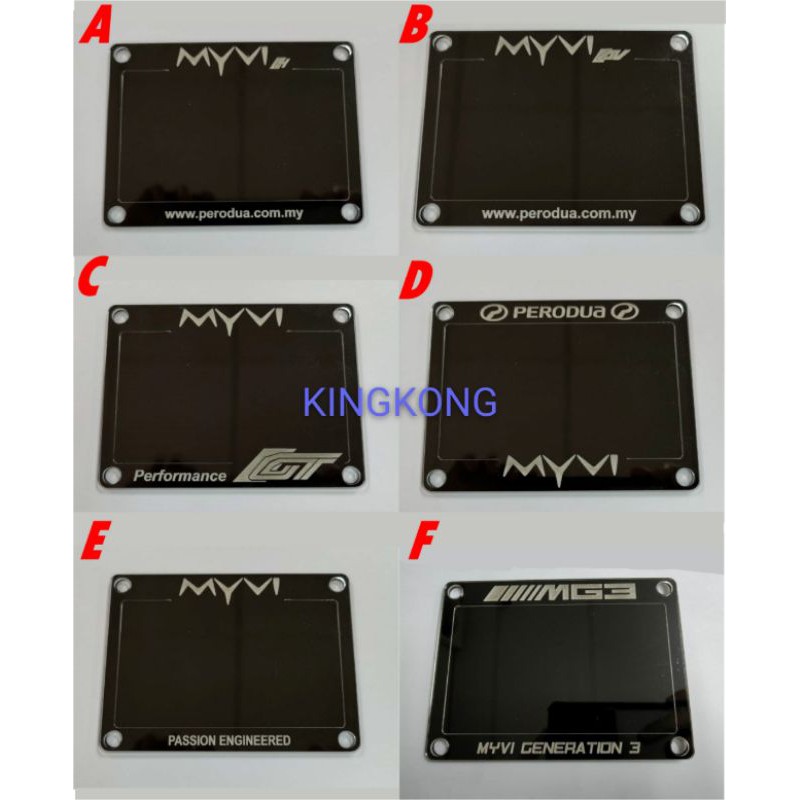 Acrylic Road Tax Sticker Holder 4 Suction Cup Perodua Myvi 2018 Mg3 Generation 3 Myvi Gt Advance