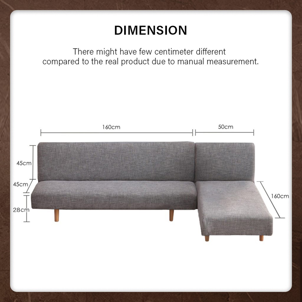 FINSSO: Kingsley L Shape Sofa / 4 Seater Foldable Sofa Bed / Canvas fabric 2 in 1 with 1 Year Warranty