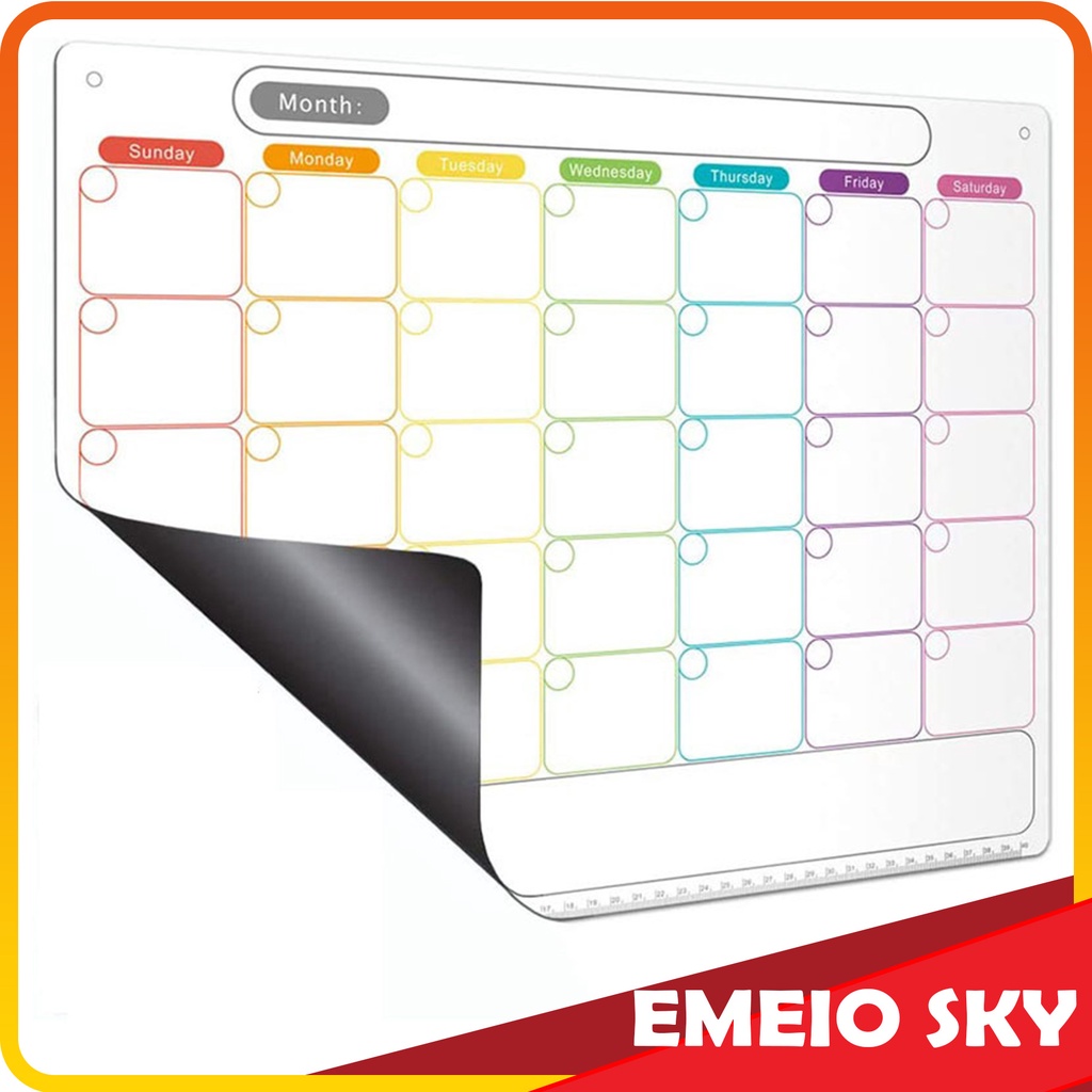 Weekly / Monthly Planner Whiteboard Reusable Magnetic Dry Ease Calendar  Note Board | Shopee Malaysia