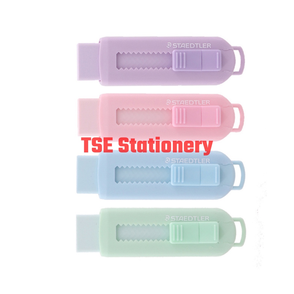 Staedlter 525PS Refillable Eraser Sliding Plastic Sleeve Push Eraser