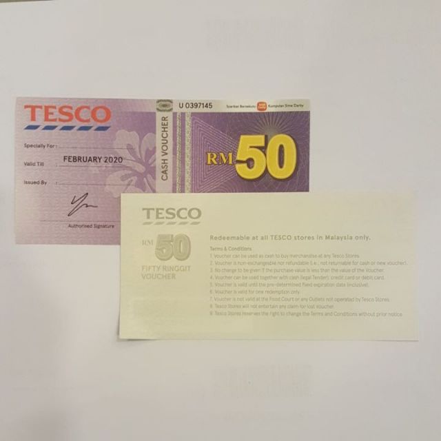 Tesco Cash Voucher Rm50 Shopee Malaysia