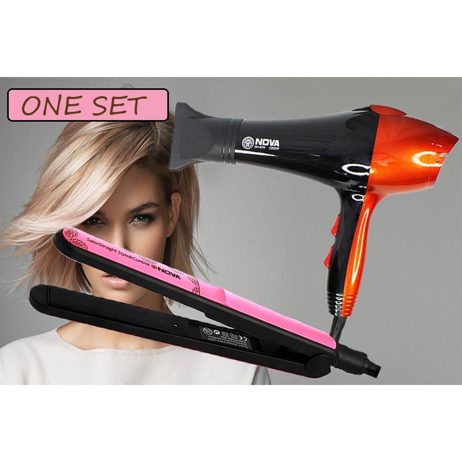 One Set Beauty Tools Hair Dryer Straightener Hair Iron