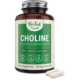 Choline Bitartrate 500mg | Promotes Brain Health, Mental FROM USA