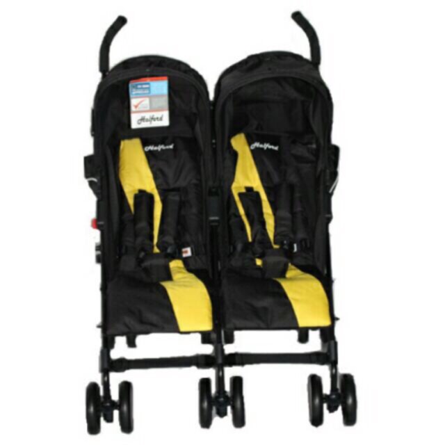 halford twin stroller