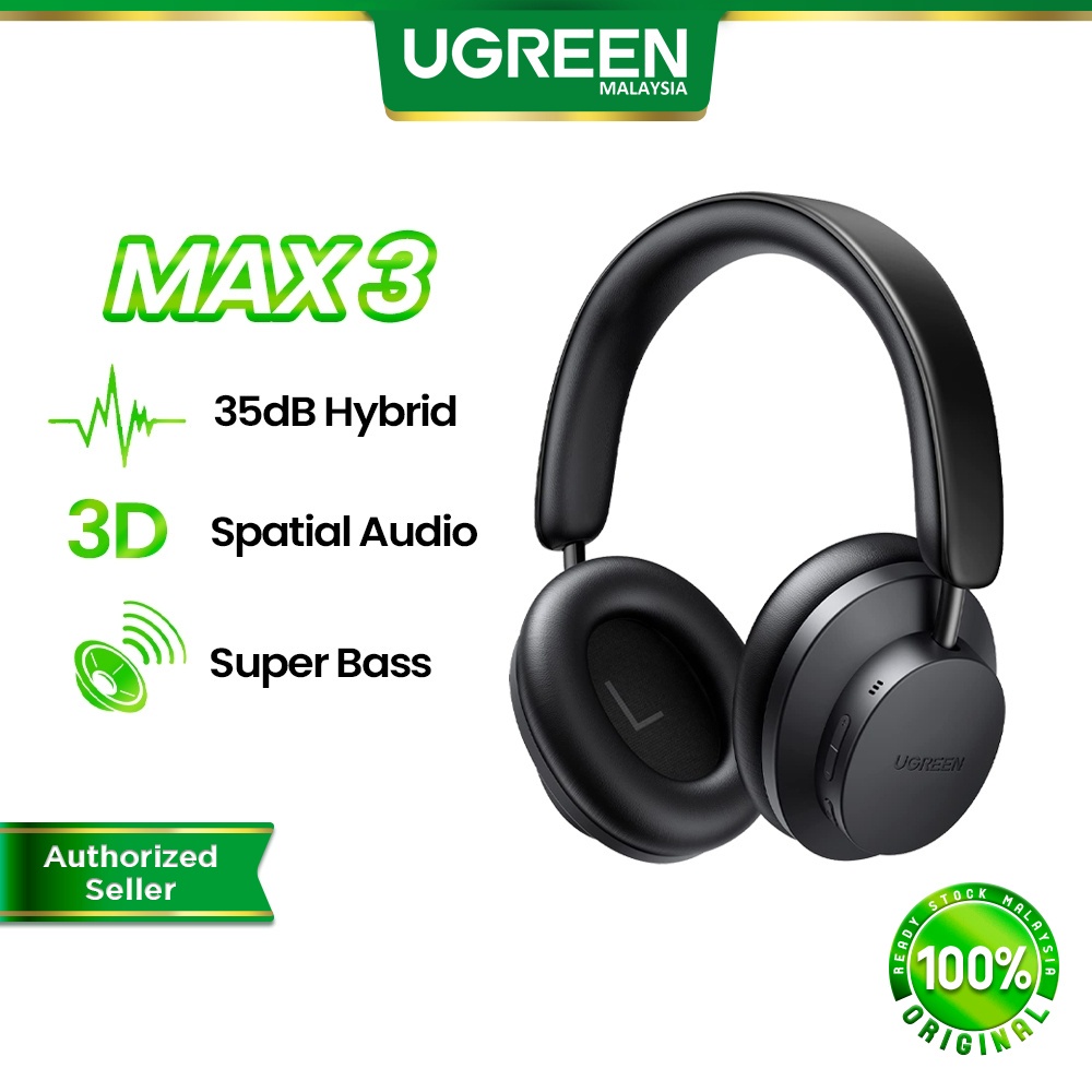 UGREEN HiTune Max3 Wireless Headphone Hybrid Active Noise Cancelling Headphone Over-Ear Headphone Samsung iPhone Realme