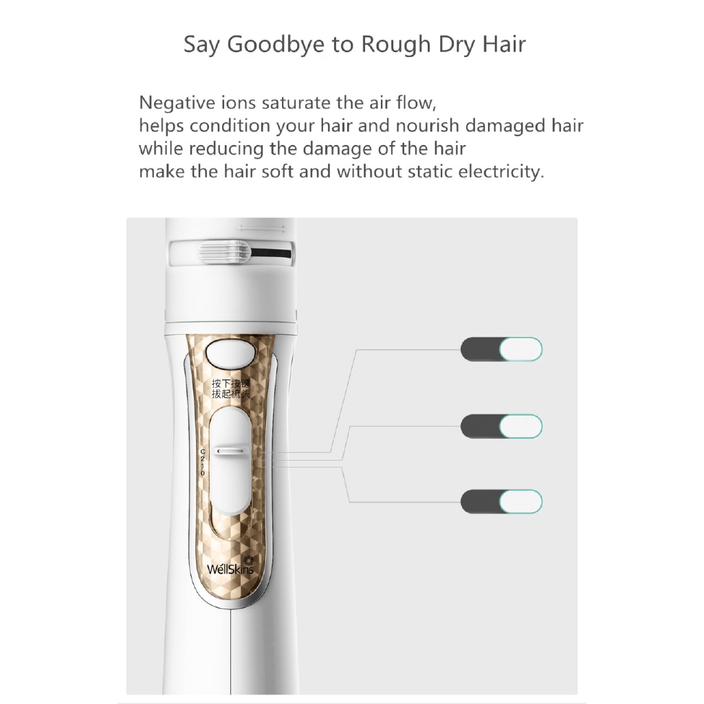 xiaomi wellskins hot air comb