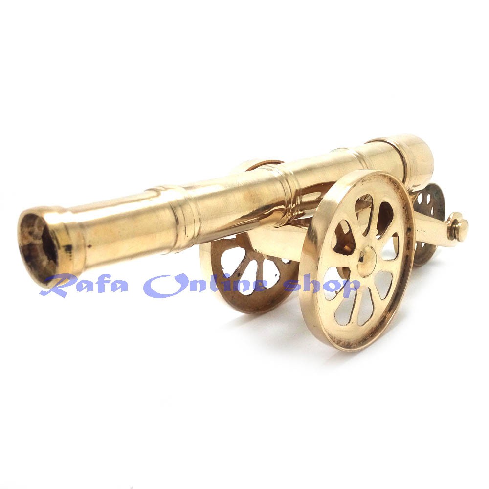 Miniature Antique Brass Cannon 21x5x7 cm