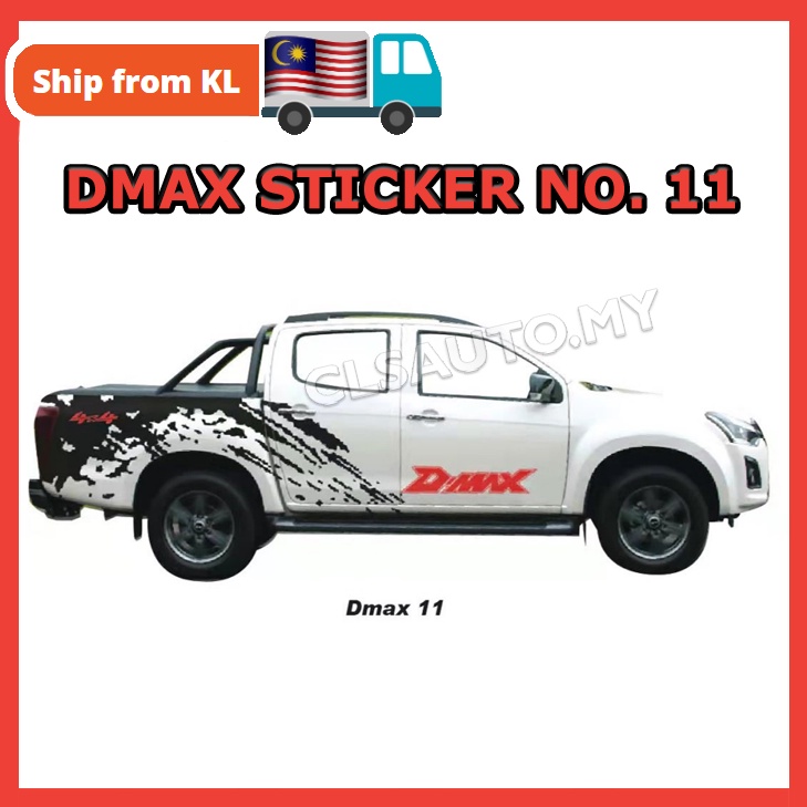 Isuzu Dmax Sticker Car Body Side Front Rear Decal 11 Designs 4x4 X Terrain Diablo Blue