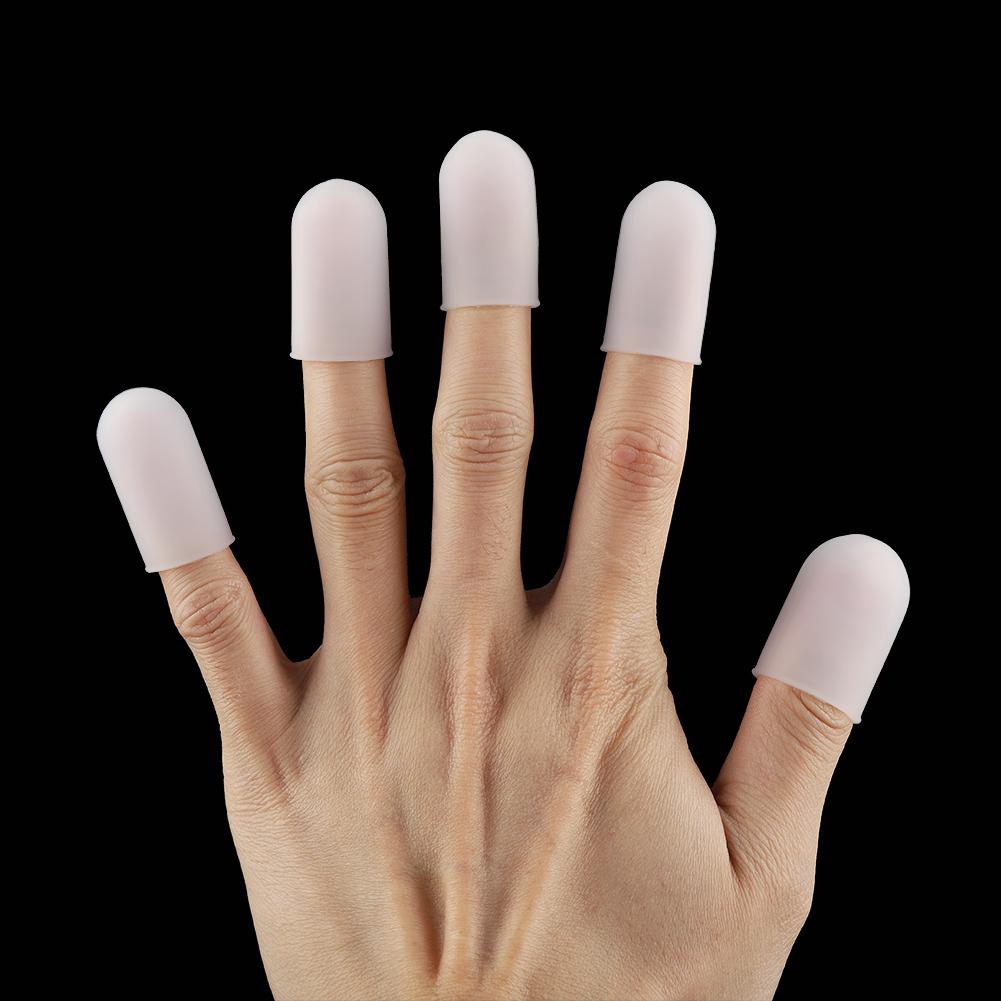 5Pcs/Set Silicone Finger Cots Sleeve Insulation Fingertip Protector ...