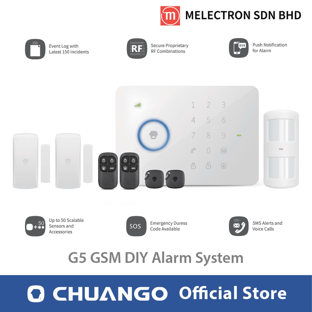 Chuango G5 Gsm Diy Alarm System Cg G5 Shopee Malaysia