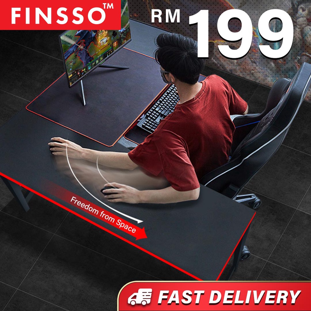 FINSSO: [GAMING SERIES] GT004 L Shape Gaming Table / Study Table / Working Desk / Computer Desk