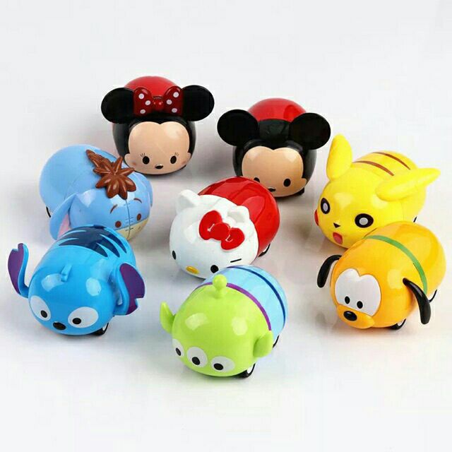 Tsum Tsum Die Cast Pull Back Spinning Car, High Quality, Ready Stock 