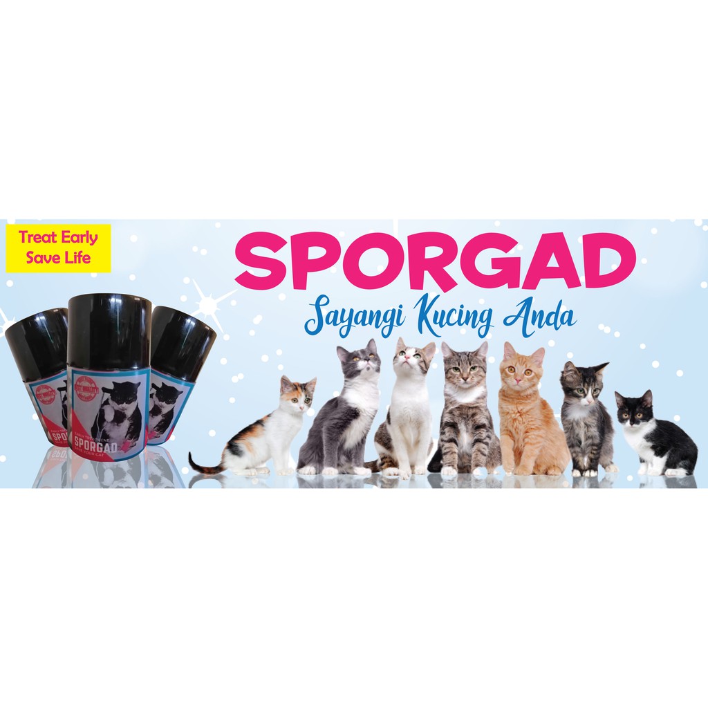 Ubat kucing SPORGAD [ORIGINAL] mencegah virus Parvo  Shopee Malaysia