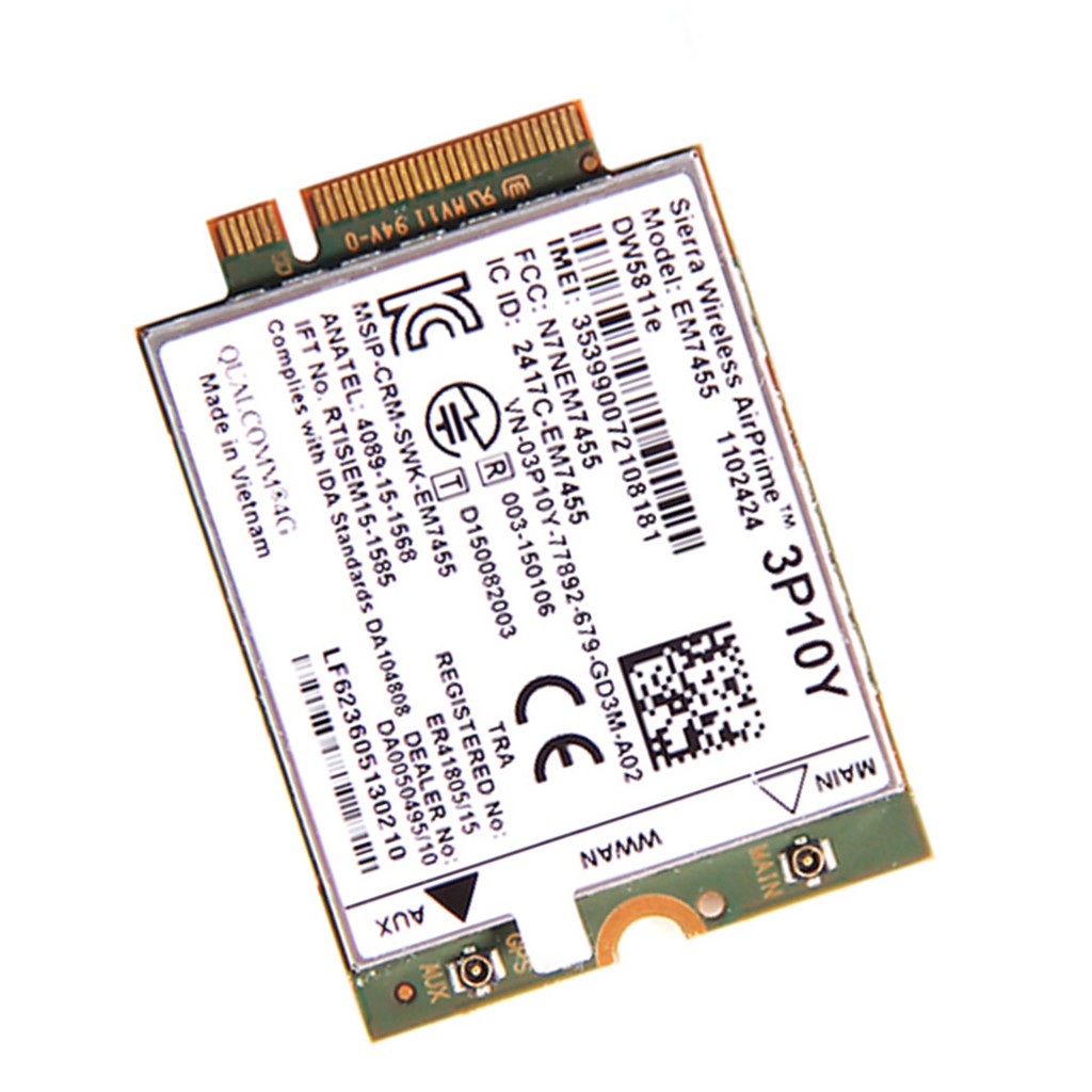 Sierra Em7455 4g Lte Module Wwan Card For Dell Latitude 12 7000 Serices E7270 Shopee Malaysia