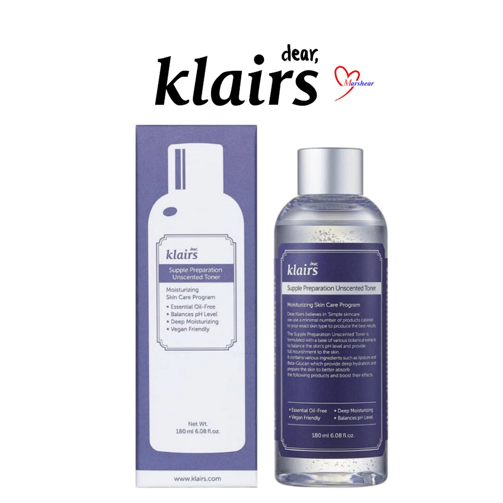 Klairs Supple Preparation Unscented Toner 30ml/180ml