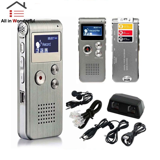 Voice Record Mini 8GB Digital Sound Audio Recorder Dictaphone MP3 Player