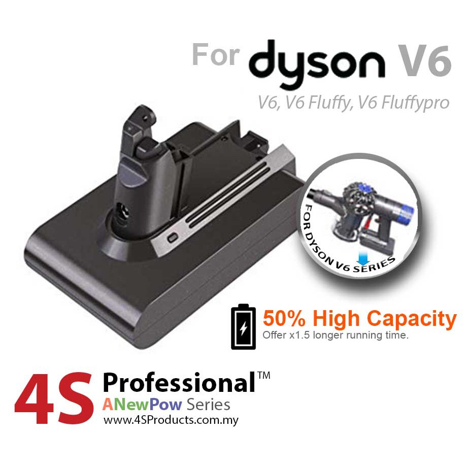 Dyson V6 Lithium Battery Replacement High Capacity 3000mah Shopee Malaysia