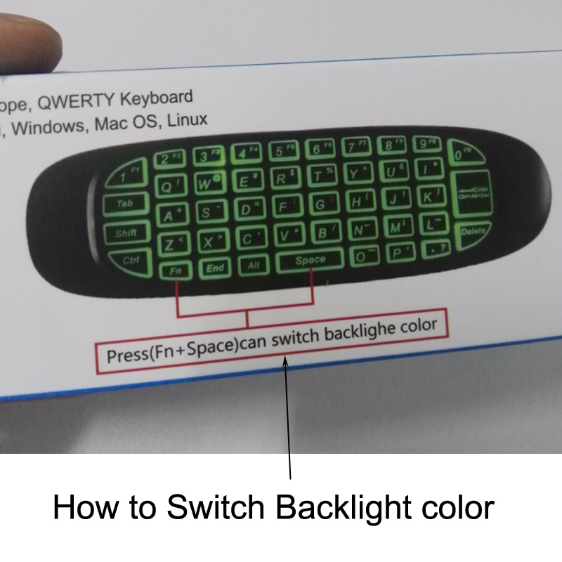 Premium Durable 2 1 Wireless Game Keyboard Backlit Remote Control C120 Fly Air Mouse Rechargeable 2.4G Android Contro... - Image 2