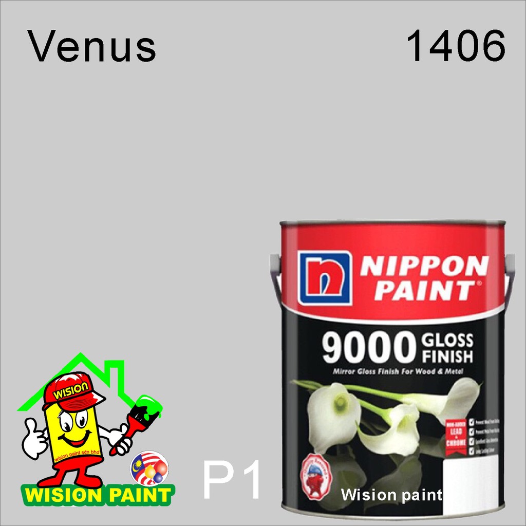 1406 Venus 1l 9000 Gloss Finish Nippon Paint Wood And Metal Shopee Malaysia