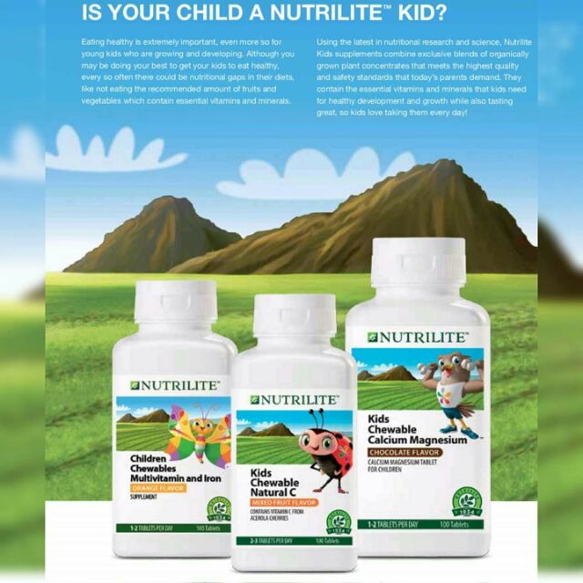 Nutrilite Kids Chewable ( Calcium Magnesium , Multivitamin ...