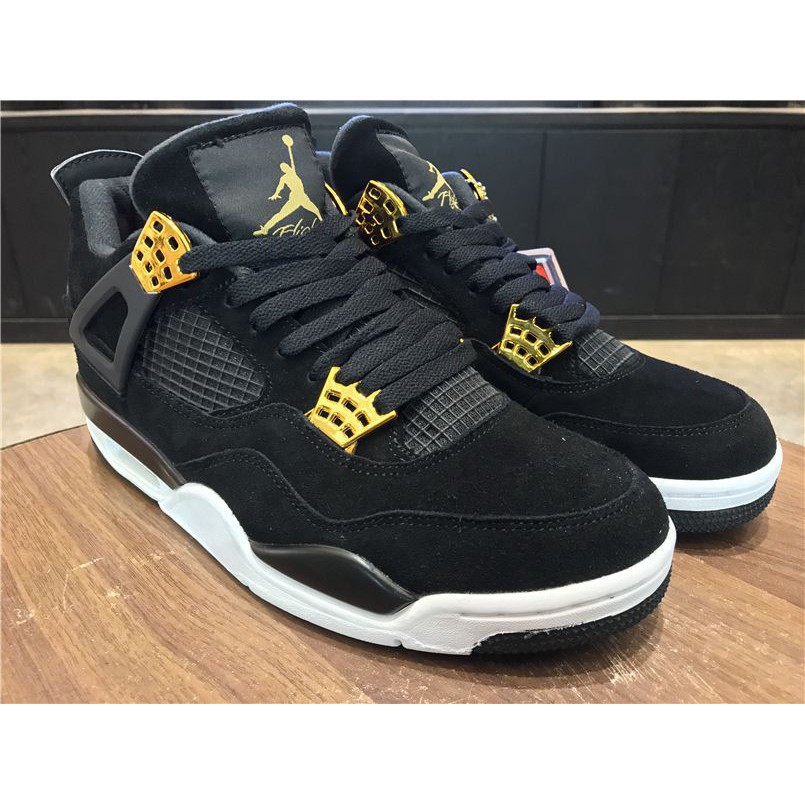 retro 4 black and gold